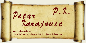 Petar Karajović vizit kartica